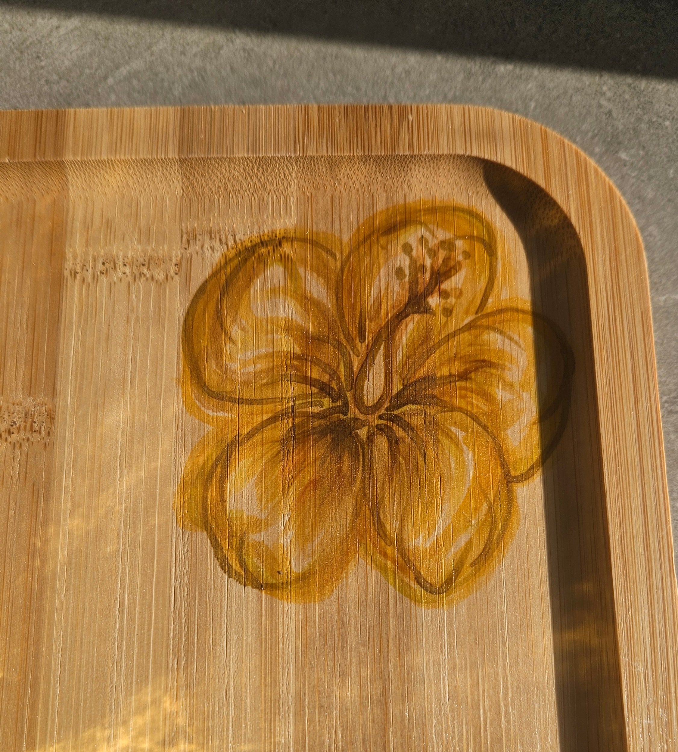 Bamboo schaal geel Home Decor Zentao