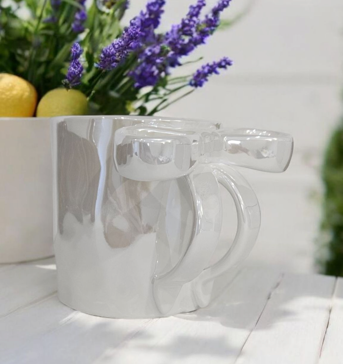 Mok parelmoer wit Zentao Home Decor Stabroek